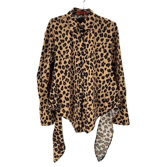 Simon 'Miller' Brown Cheetah Blouse Size S - Picture 3 of 4